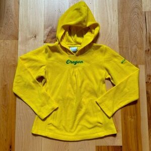 Girls Columbia Oregon Ducks Hooded Yellow Fleece